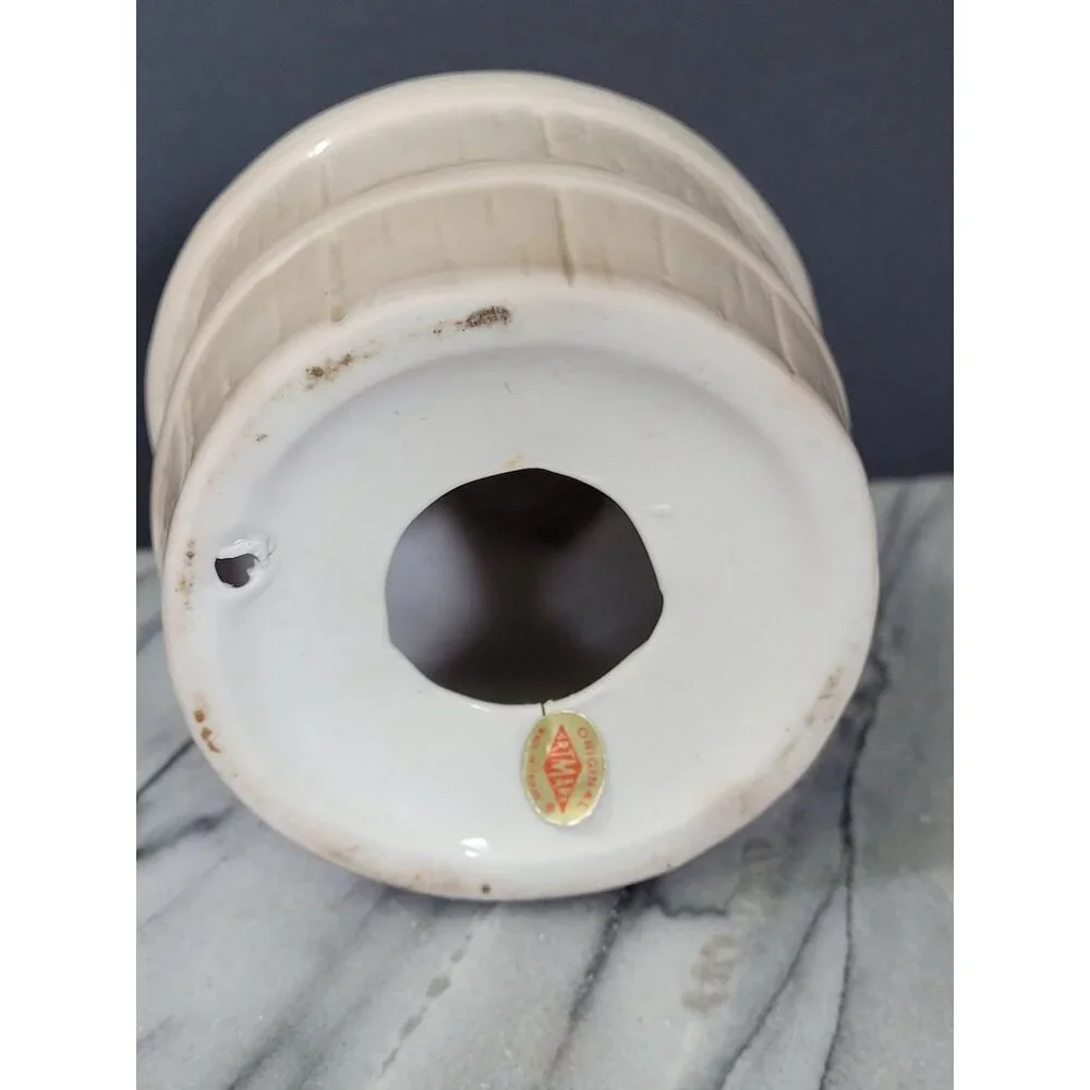 Vintage Ceramic Puppy‎ Figurine In Bathtub By Artmark Japan Collectible